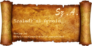 Szalmási Arnold névjegykártya