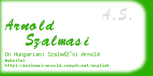 arnold szalmasi business card